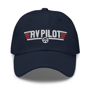 RV Pilot Funny Motorhome Camping Road Trip Dad Hat Cap