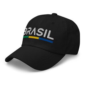 ミニマルなブラジル国旗帽子 ブラジルサッカー野球お父さんキャップ