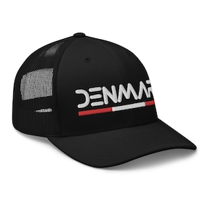 Minimal Denmark Flag Trucker Hat Mesh Denmark Trucker Cap
