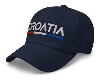 Minimal Croatia Flag Hat Croatian Soccer Baseball Dad Cap