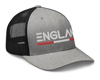 Minimal England Flag Trucker Hat Mesh England Trucker Cap