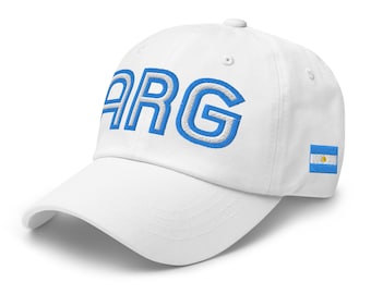 Argentina National Flag Retro ARG Soccer Baseball Cap Dad Hat