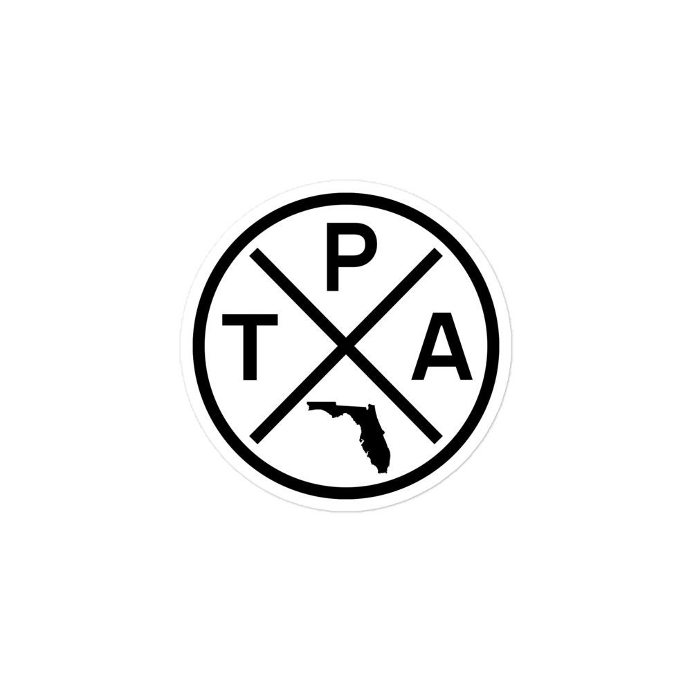 Tpa Sticker Round Tampa Bumper Sticker TPA Tampa Bay Window Decal - Etsy