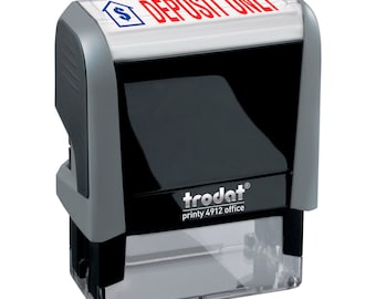 Efficient Two Color Deposit Only Business Stamp - Trodat Printy 4912