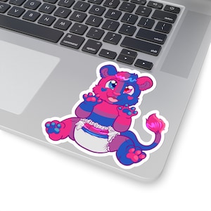 Lion de fierté bisexuelle Sticker