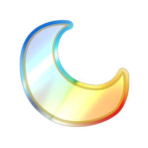 Sticker holographique lune