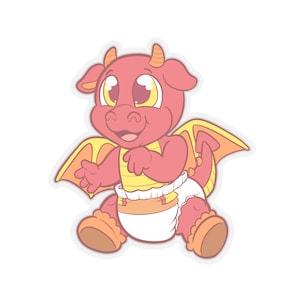 ABDL Babyfur Lil Dragon Rouge Sticker