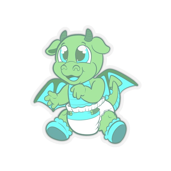 ABDL Babyfur Green Little Dragon Sticker