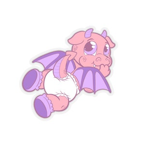 ABDL Babyfur Pink Little Dragon Sticker