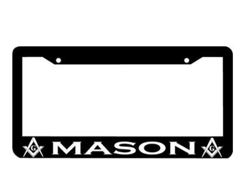 Mason Black License Plate Frame