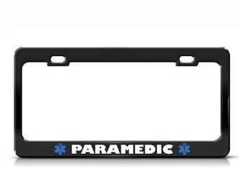 Paramedic Metal License Plate Frame