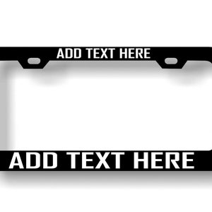 Custom Black Stainless Steel License Plate Frame