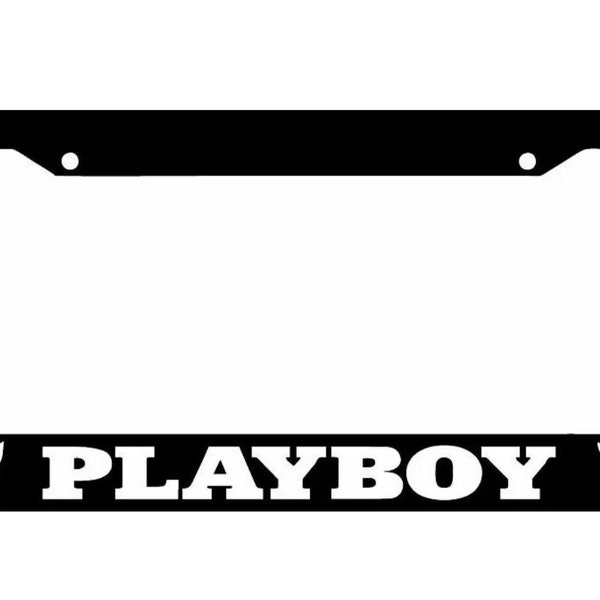 Playboy Black License Plate Frame