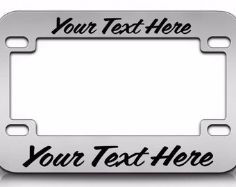 Custom Chrome Metal Motorcycle License Plate Frame