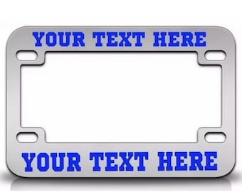 Custom Chrome Metal Motorcycle License Plate Frame