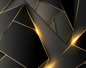 Telefon-Hintergrundbild-abstrakte goldene Luxe-Telefon-Hintergründe, modernes geometrisches und digitales Hintergrund-Bündel, schicke schwarze ästhetische Bildschirmschoner