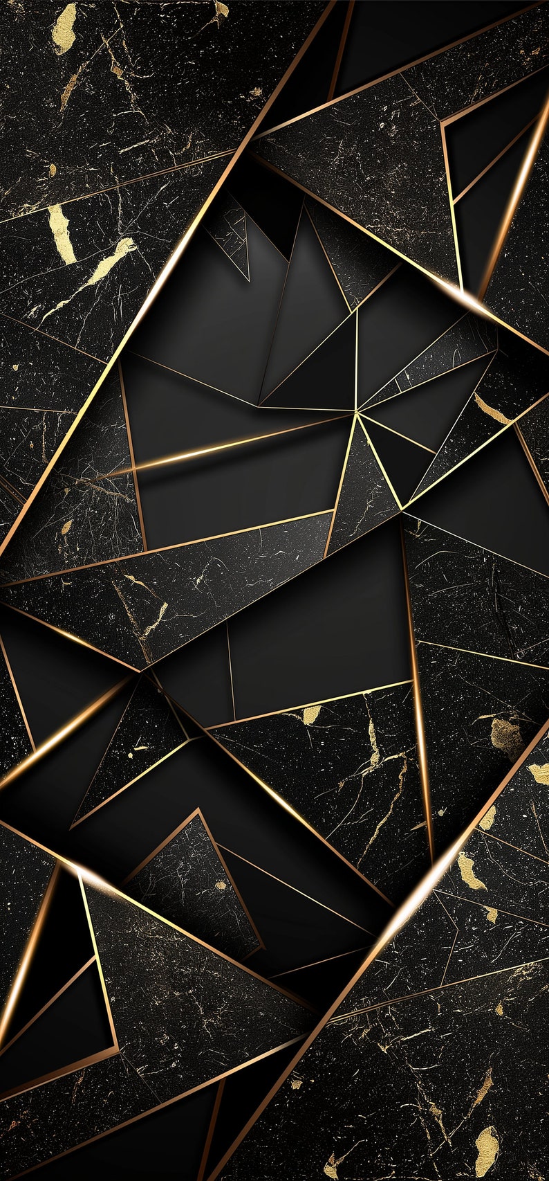 Phone Wallpaper Abstract Golden Luxe Phone Wallpapers, Modern Geometric ...
