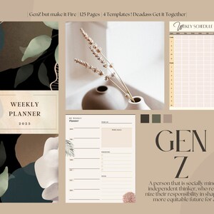 2023 Weekly PREMIUM Planner, GEN-Z Weekly Printable Planner, Minimalist Weekly Schedule, Weekly Organizer, Office Planner, A4/Letter