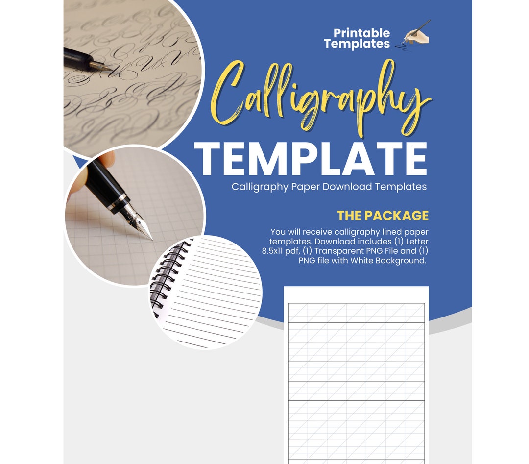 Calligraphy Sample Template Calligraphy Paper Templates - Etsy