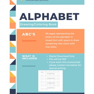 Alphabet Drawing & Coloring Book PDF