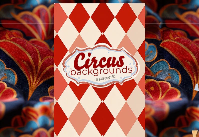 Vintage Circus Digital Paper Pack | Seamless Carnival Patterns ...