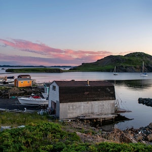 Twillingate, Newfoundland  Photography wall Art Canvas Print, Newfoundland Artist, Newfoundland and Labrador, Cabin Print