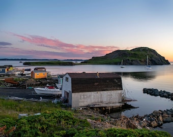 Twillingate, Newfoundland  Photography wall Art Canvas Print, Newfoundland Artist, Newfoundland and Labrador, Cabin Print