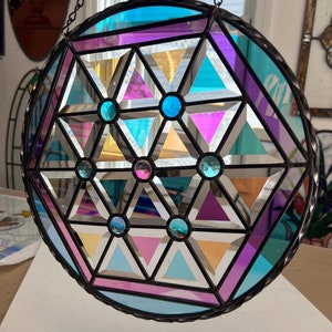 Dichroic Bevel Leaded Stained Glass