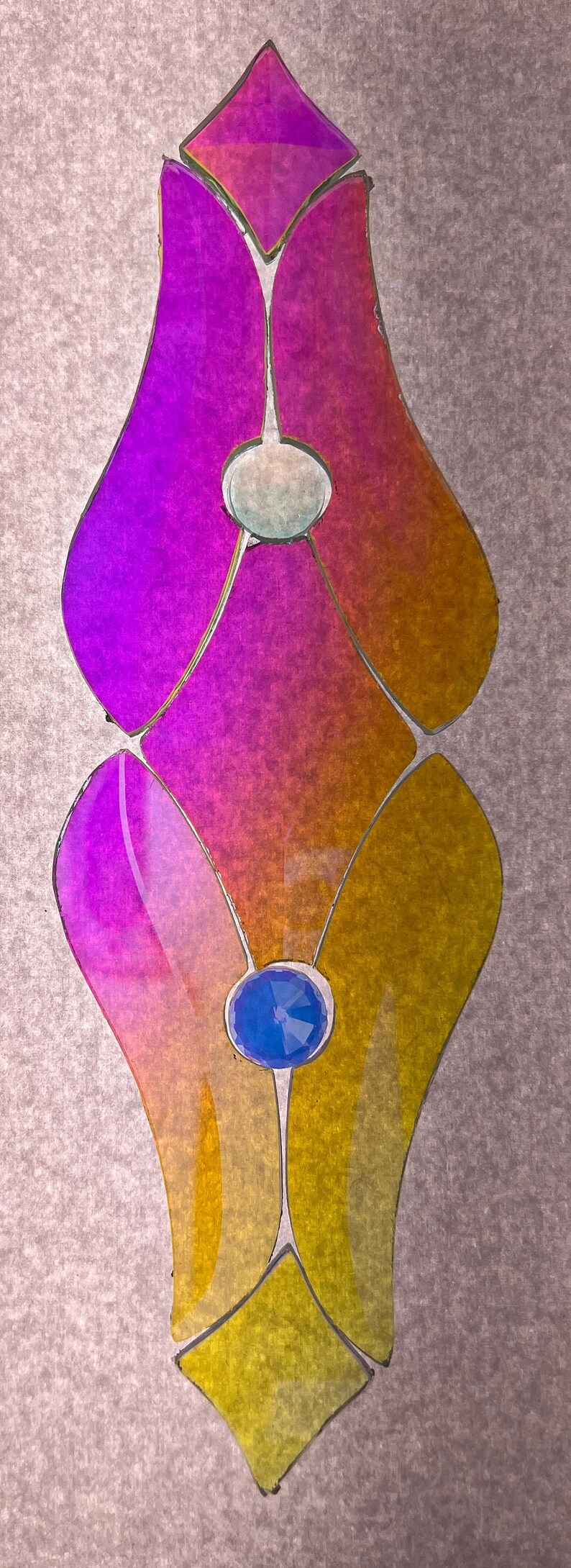 dichroic-cluster-3x-9-rainbow-bevel-glass-jewel-gem-stained-etsy