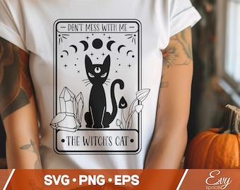 The witch’s cat Svg Png, The cat lover tarot SVG, Cat lover svg, Cat tarot svg, Tarot card svg, Black cat tarot svg, Halloween Svg Png
