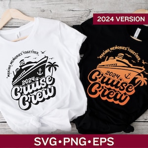 クルーズクルー2024 SVGおよびPNGデジタルファイルは、グループクルーズシャツ、家族旅行SVG PNG、クルージングSVGに最適です。