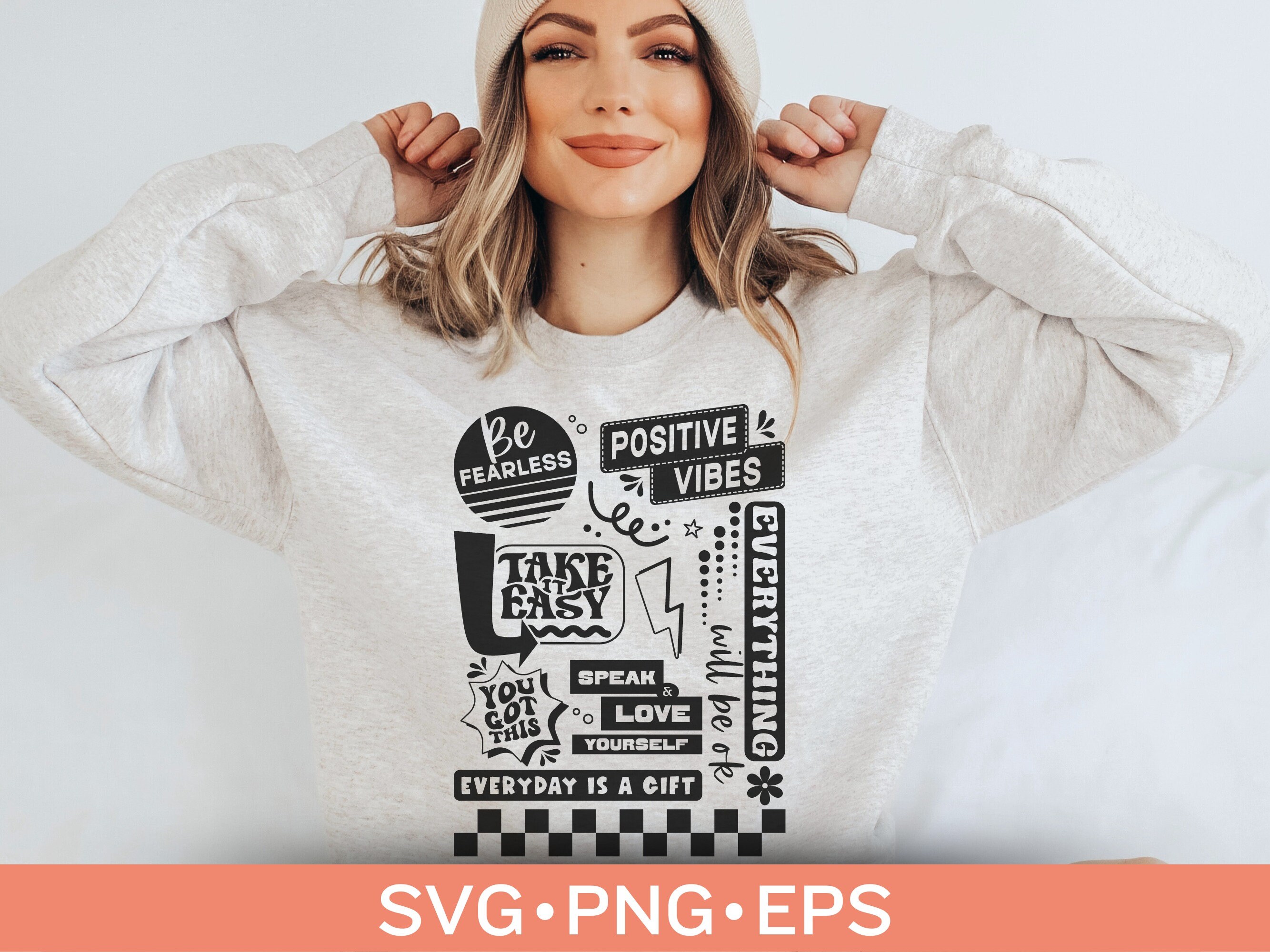 Retro Mental Health Awareness & Self Love Designs Svg Png, Positive ...