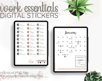Digitale Planer Sticker, Goodnotes Stickers, Digitale Aufkleber, Digitaler Planer, Journal Sticker, Business Digital Planner Stickers