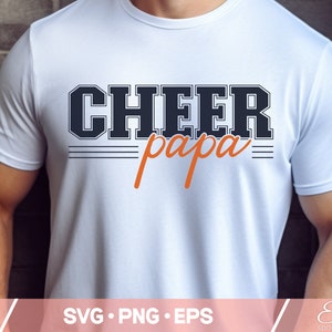 Cheer Papa SVG PNG Cheerleader Dad, Gymnastics SVG, Cheer Coach Svg, Gift for Cheer Papa