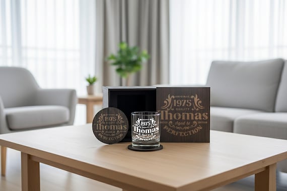 Personalized Engraved Whiskey Glass: Aged To Perfection Birthday Gift