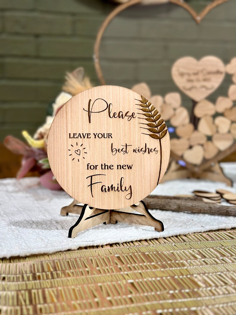 Hearts Wedding Guest Book Alternative Wooden Drop Box Boho Etsy