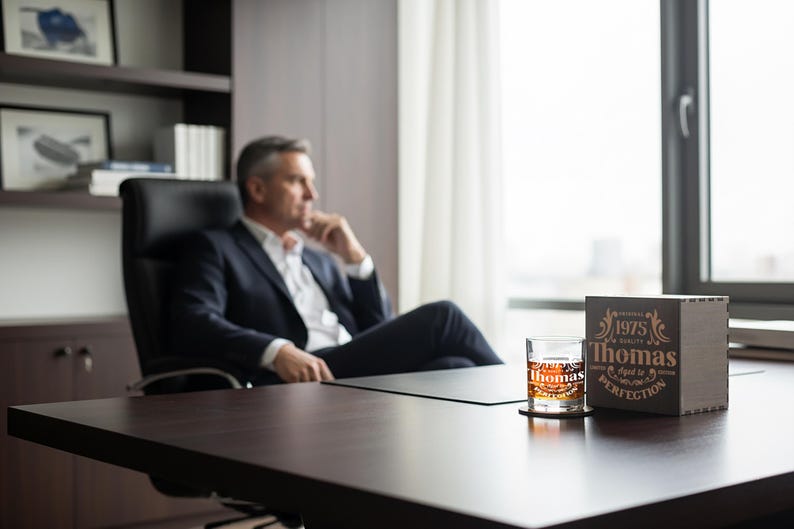 Personalized Engraved Whiskey Glass: Aged To Perfection Birthday Gift image 15