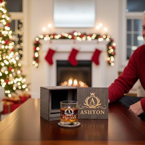 Personalized Engraved Whiskey Glass: Aged To Perfection Birthday Gift image 7