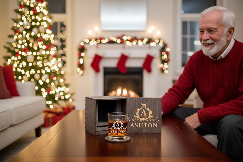 Personalized Engraved Whiskey Glass: Aged To Perfection Birthday Gift image 7