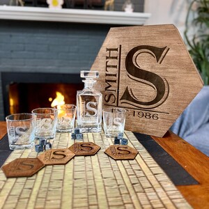 Whiskey Decanter Set Personalized, Gifts for Him, Valentines Day Gift, Gift for Husband ...