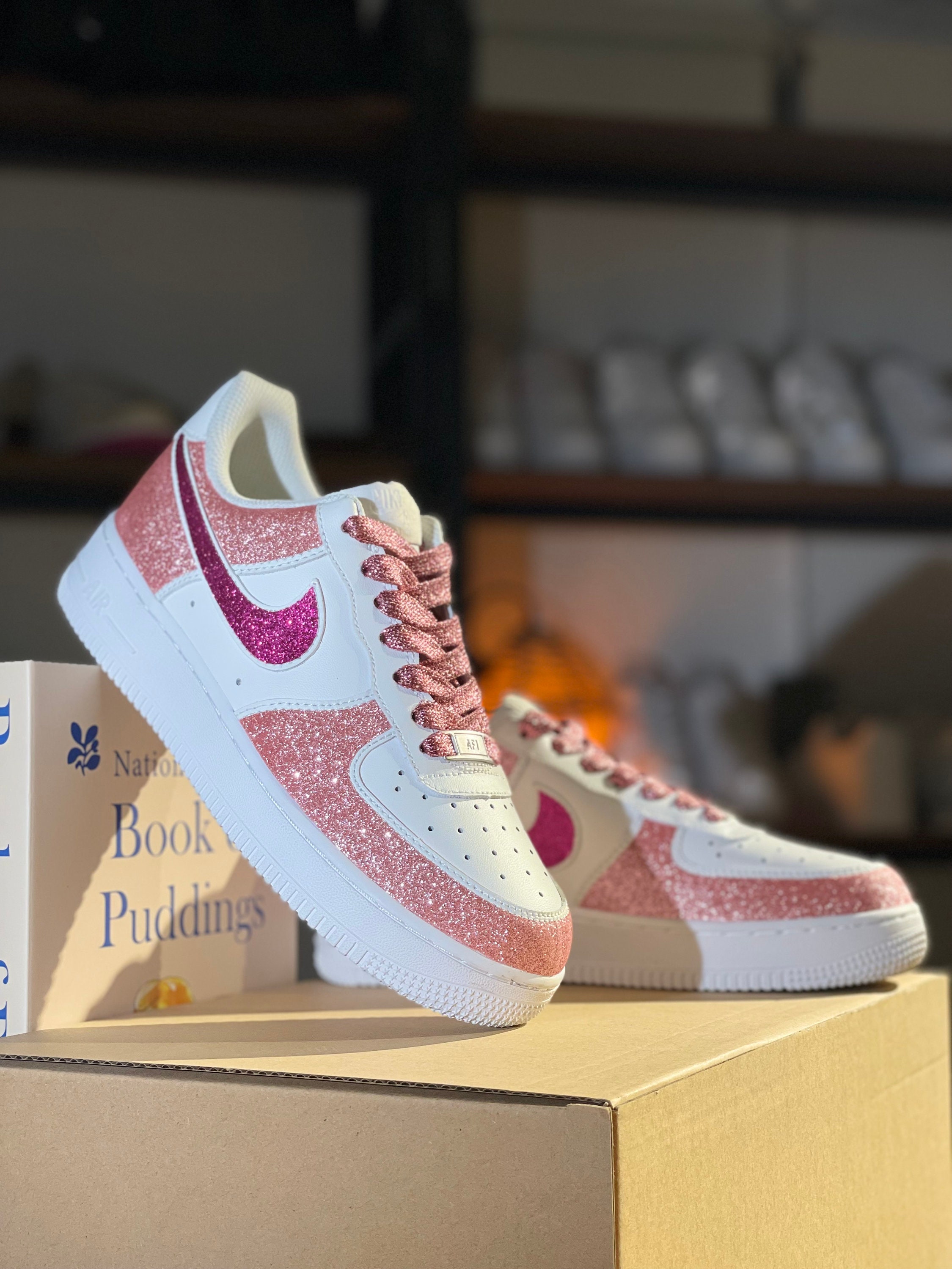 Air force shop 1 pink glitter