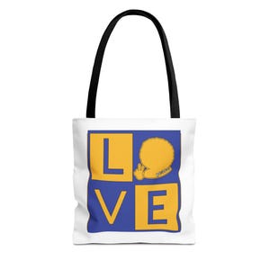Sigma Gamma Rho Blue and Gold Afro Bag - Stylish Sorority Tote for Everyday Use and Events - Handmade with Love on Etsy
