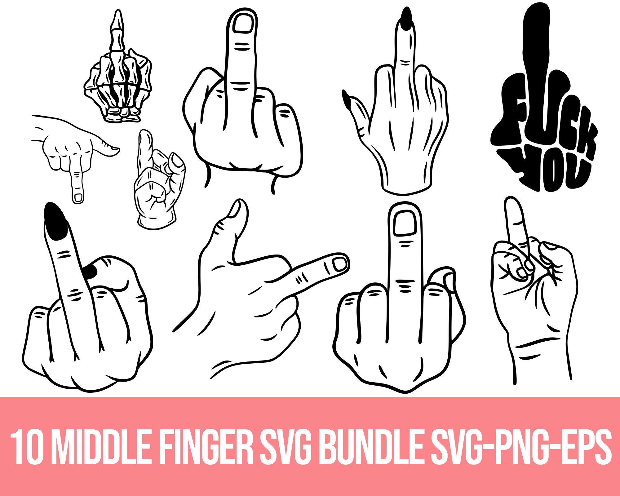 Middle Finger Svg Png Funny Download Finger Svg Cut File Cricut Silhouette Shirt Laptop