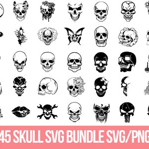 lllᐅ Girly Skull Heart Eyes With Bow Rhinestone SVG - digital bling