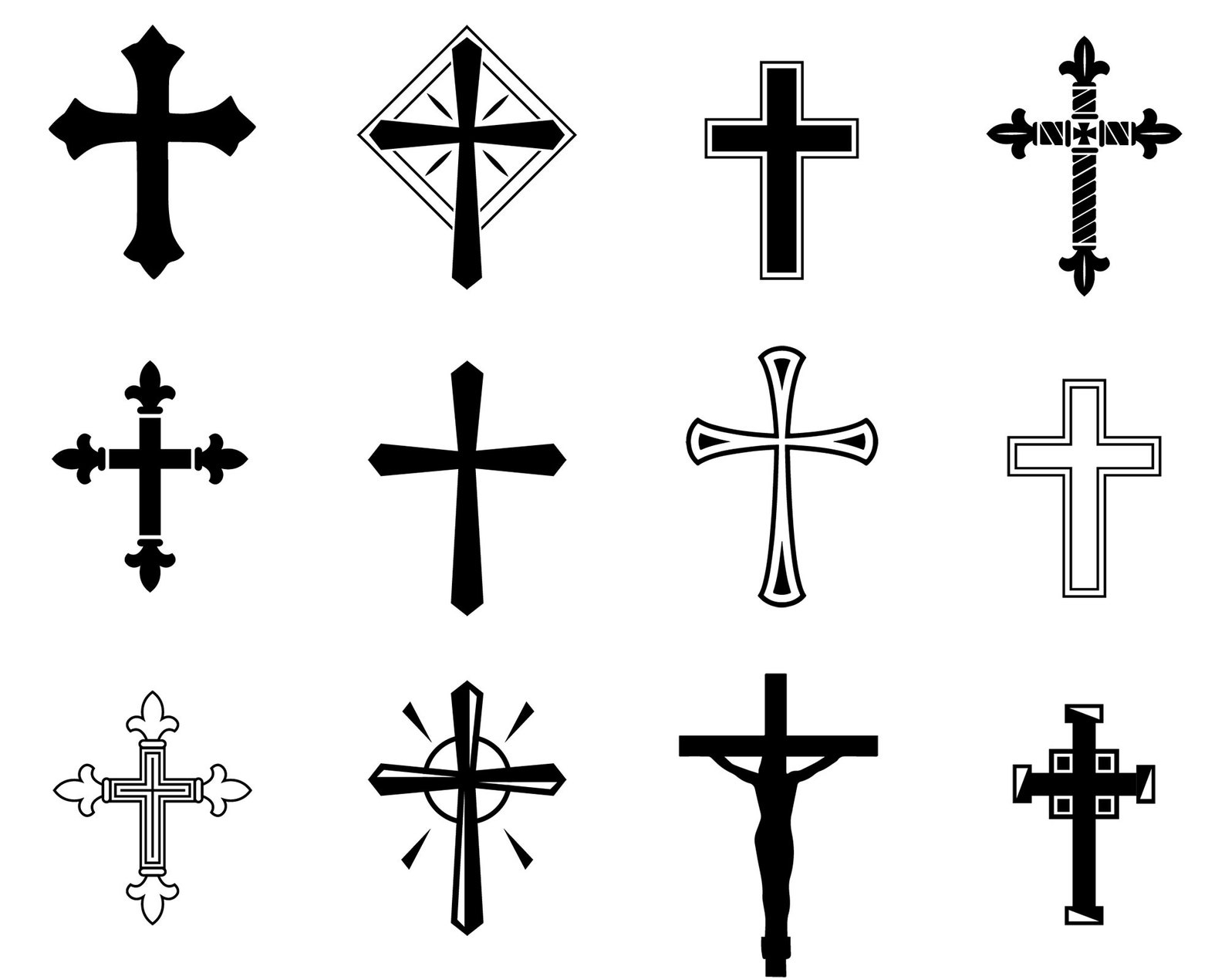 150 Cross Svg File/ Cross Clipart/ Crosses Svg File/ Christian Svg ...