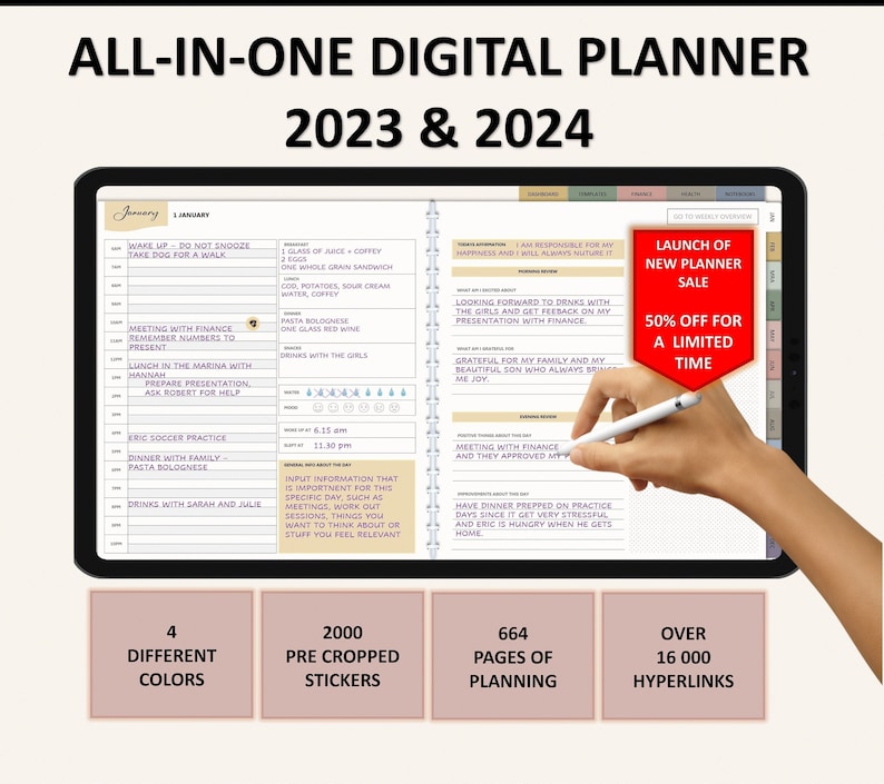 Best Premium Digital Planner 2023 & 2024 Ipad Goodnotes Etsy