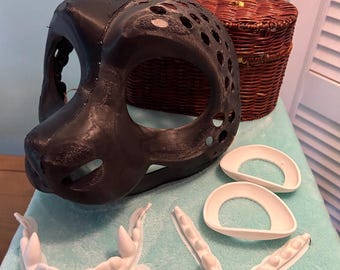Round Dragon Fursuit Headbase Moving Jaw (Made to Order)