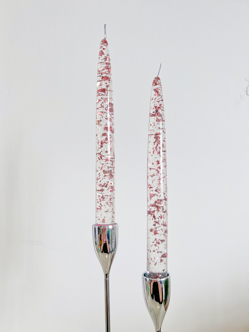 Handmade Lucite Candles Metallic Etsy