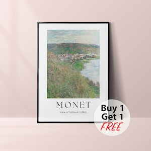 Claude Monet poster View of Vétheuil  Modern Art Print