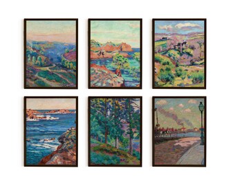 Colorful Landscape Art Prints: Scenic Nature Posters, Set of 6 *US orders DDP*